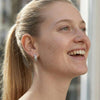 Moissanite Pavé Leaf Wreath Huggie Hoops| Jardin