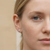 Moissanite Pavé Clover Leaf Silver Studs | Jardin