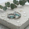 2CT Blue Marquise Moissanite Pavé Huggie Hoops | Pastel