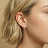 Moissanite Pavé Wavy Double Huggie Hoops | Aria