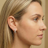 Moissanite Pavé Wavy Double Huggie Hoops | Aria