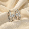 Moissanite Solitaire Pavé Double Huggie Hoops | Aria