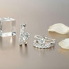 Moissanite Solitaire Pavé Double Huggie Hoops | Aria
