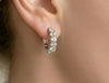 2.8CT Moissanite Cluster Silver Hoops | Aria