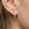 Moissanite Full Pavé Twisted Hoops | Aria