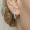 Moissanite Full Pavé Twisted Hoops | Aria