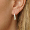 2CT Graduated Moissanite Silver Hoops | Aria