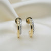 Stacked Moissanite Pavé Two Tone Double Huggie Hoops | Aria