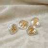 Baroque Coin Pearl Molten Gold Initial Stud | Orante
