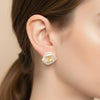 Baroque Coin Pearl Molten Gold Initial Stud | Orante