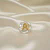 Baroque Coin Pearl Molten Gold Initial Stud | Orante