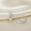 2.8CT Moissanite Cluster Silver Hoops | Aria