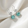2CT Blue Moissanite Floral Silver Drops | Jardin