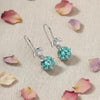 2CT Blue Moissanite Floral Silver Drops | Jardin