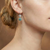 2CT Blue Moissanite Floral Silver Drops | Jardin