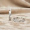 Moissanite Full Pavé Twisted Hoops | Aria