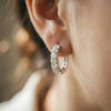 2.8CT Moissanite Cluster Silver Hoops | Aria