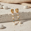 Blue Spinel & Natural Freshwater Pearl Long Drops | Pastel