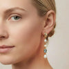 Blue Spinel & Natural Freshwater Pearl Long Drops | Pastel