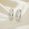 2.8CT Moissanite Cluster Silver Hoops | Aria
