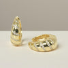 Tapered Spiral CZ Pavé Dome Statement Gold Hoops | Aria