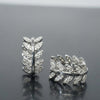 Moissanite Pavé Leaf Wreath Huggie Hoops| Jardin