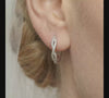Moissanite Full Pavé Twisted Hoops | Aria