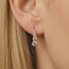 2CT Graduated Moissanite Silver Hoops | Aria