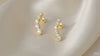 Moissanite Bezel Bubble Climber Earrings | Aria